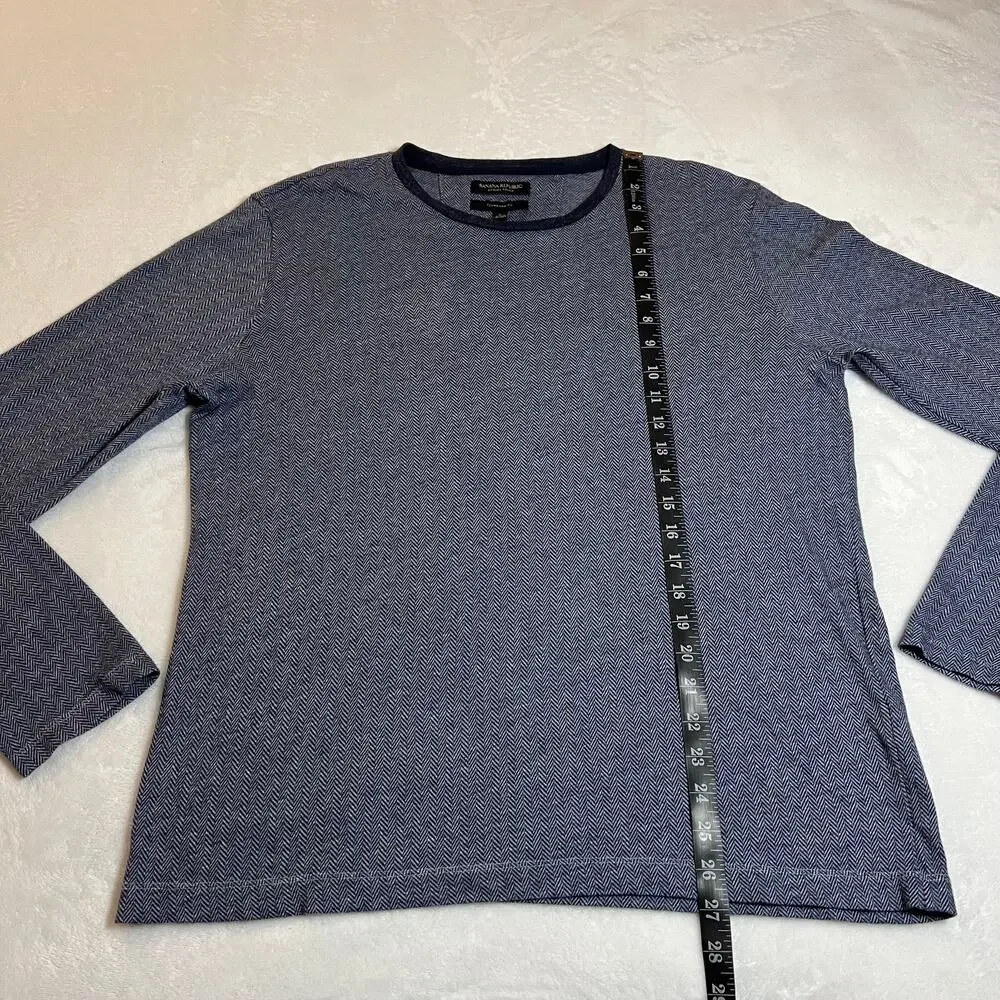 Banana Republic Men's Luxury Touch Crewneck Standard Fit Shirt Size L Cotton